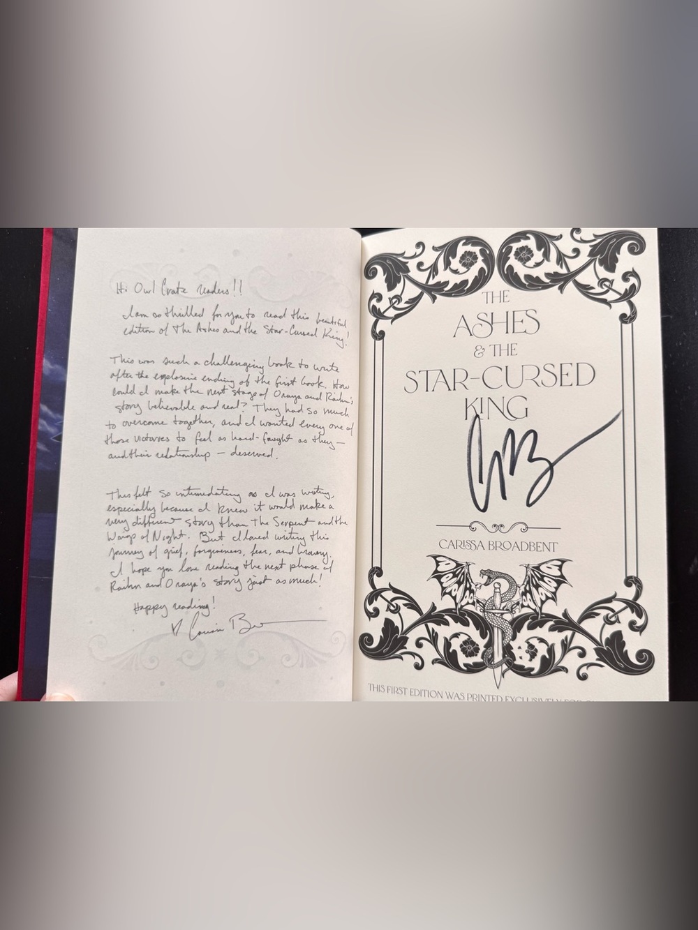 OwlCrate Special Edition of the Crowns of Nyaxia series by Carissa Broadbent - Picture 16 of 16
